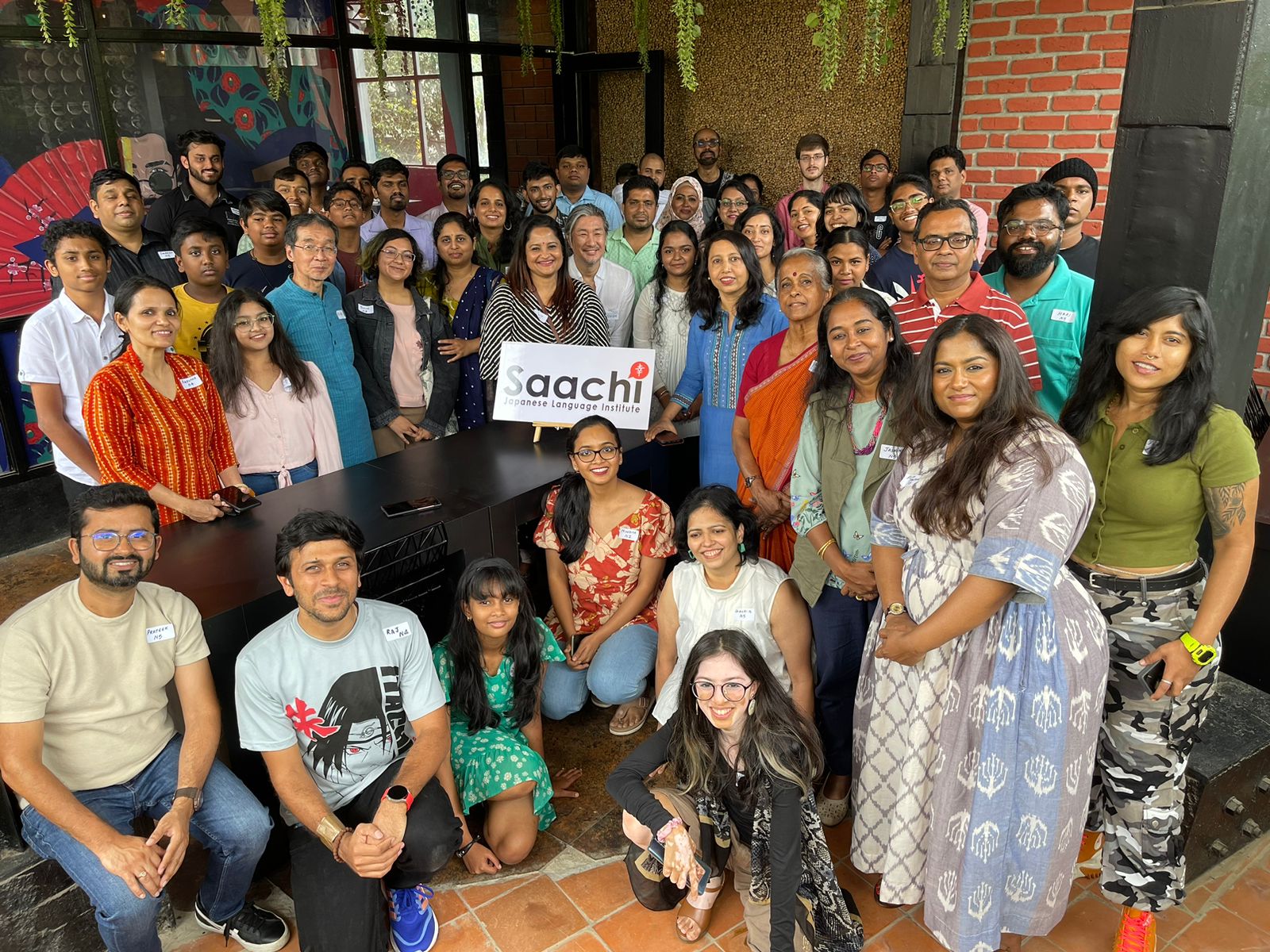 Saachi students at an institute event